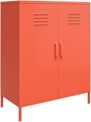 Product photograph of Alphason Novogratz Cache Orange 2 Door Locker Storage Cabinet from Choice Furniture Superstore