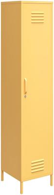 Product photograph of Alphason Novogratz Cache Yellow 1 Door Locker Storage Cabinet from Choice Furniture Superstore