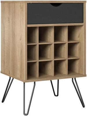 Product photograph of Alphason Novogratz Concord Natural Wine Rack Cabinet - 8374348comnuk from Choice Furniture Superstore