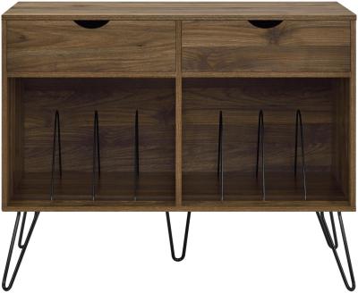 Product photograph of Alphason Concord Turntable Stand With Drawers In Walnut - 1323222comuk from Choice Furniture Superstore