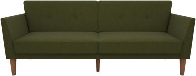 Alphason Novogratz Regal Green Linen Futon Sofa Bed