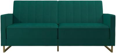 Alphason Novogratz Skylar Green Velvet Sofa Bed