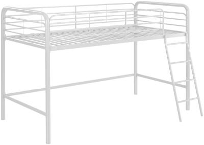 Alphason White Metal Single Midsleeper Bunk Bed