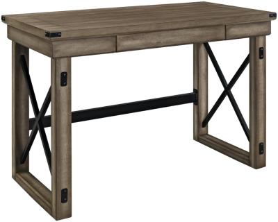 Alphason Wild Rustic Grey Wood Veneer 1 Drawer Office Desk