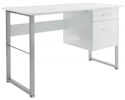 Product photograph of Alphason Cabrini White Office Desk from Choice Furniture Superstore