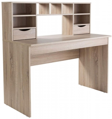 Product photograph of Alphason Albion Light Oak Desk from Choice Furniture Superstore