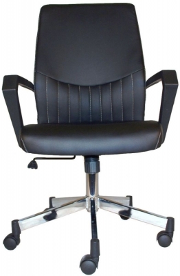 Product photograph of Alphason Brooklyn Black Faux Leather Office Chair from Choice Furniture Superstore