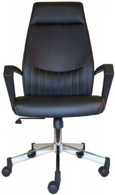 Product photograph of Alphason Brooklyn Black High Back Faux Leather Office Chair from Choice Furniture Superstore