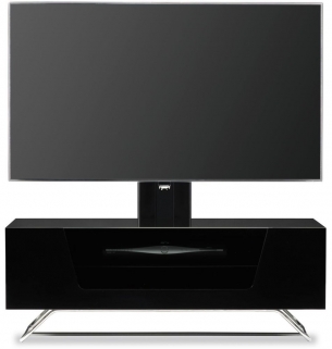 Alphason Chromium Black Cantilever 100cm Tv Stand Cro21000bktblk