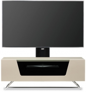 Alphason Chromium Ivory Cantilever 100cm Tv Stand Cro21000bktiv