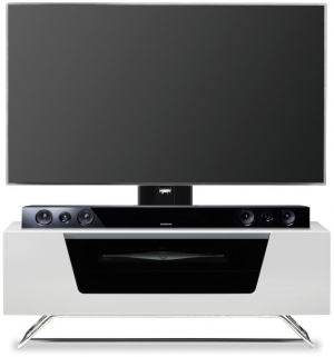 Product photograph of Alphason Chromium Cantilever Tv Cabinet For 50inch from Choice Furniture Superstore