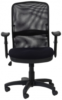Alphason Dakota Black Mesh Fabric Office Chair 