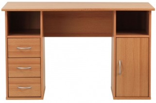 Product photograph of Alphason Maryland Beech Computer Desk - Aw12010 from Choice Furniture Superstore