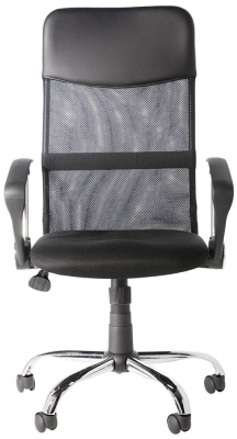 Product photograph of Alphason Orlando Black Mesh Fabric Office Chair from Choice Furniture Superstore