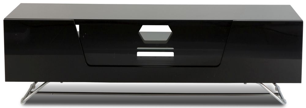 Alphason Chromium 120cm TV Stand in Black - CRO2-1200CB-BLK