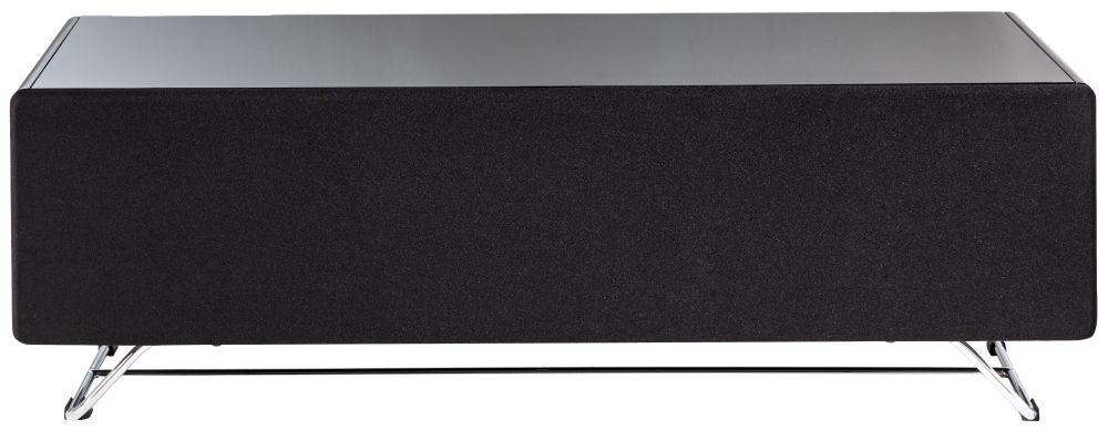 Alphason Chromium Concept 120cm TV Stand in Black with Speaker Mesh Front - CRO2-1200CPT-BLK