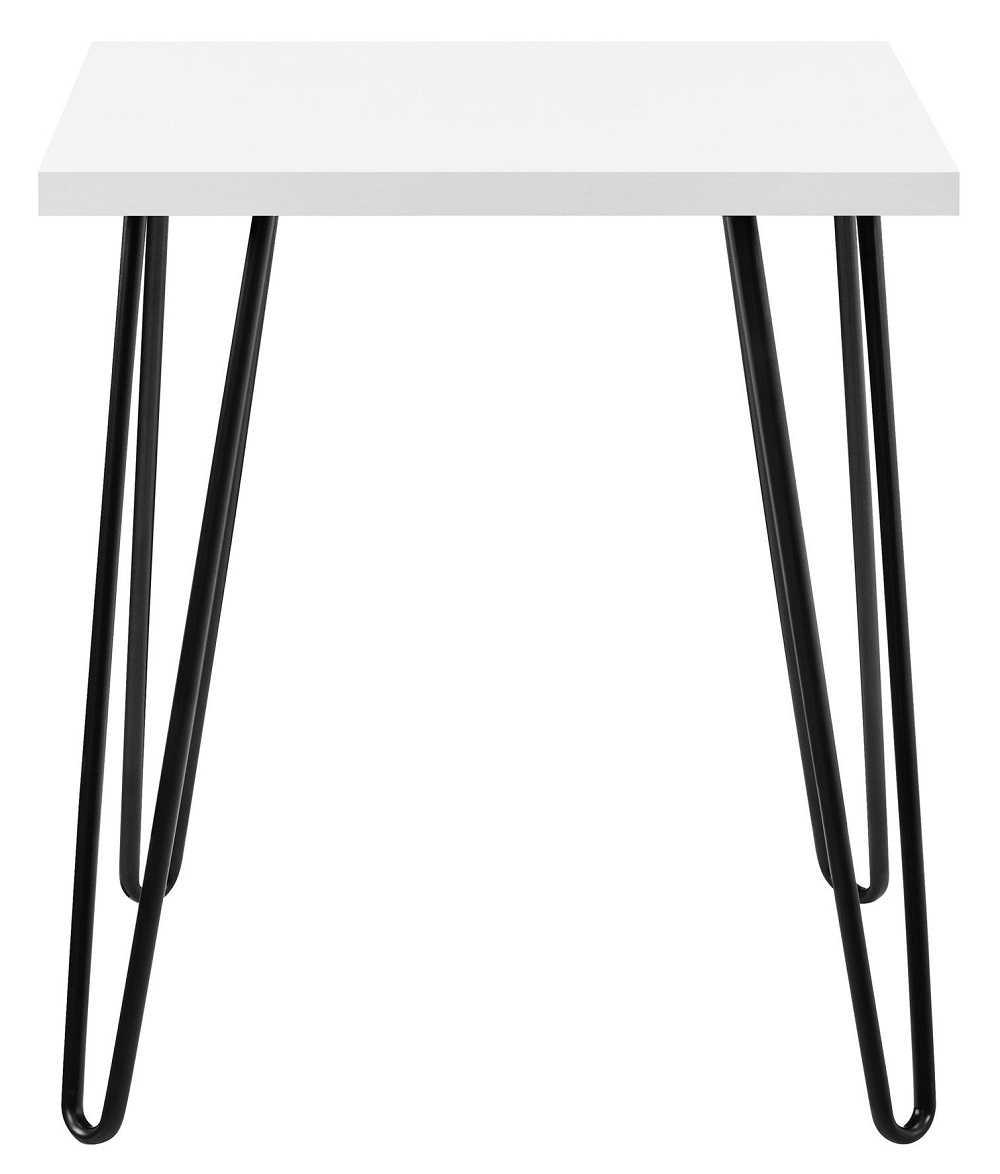 Alphason Owen Retro End Table in White - 5012015COMUK
