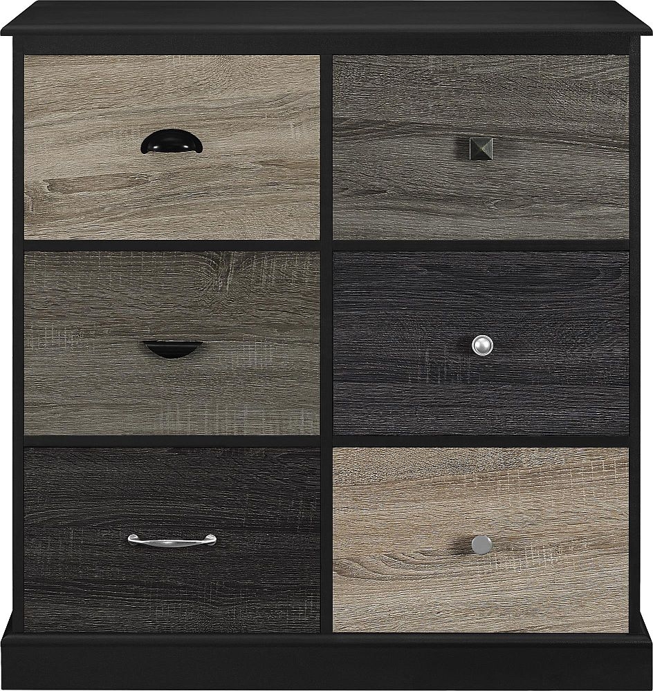Alphason Mercer 6 Door Storage Cabinet in Black - 5072196PCOMUK