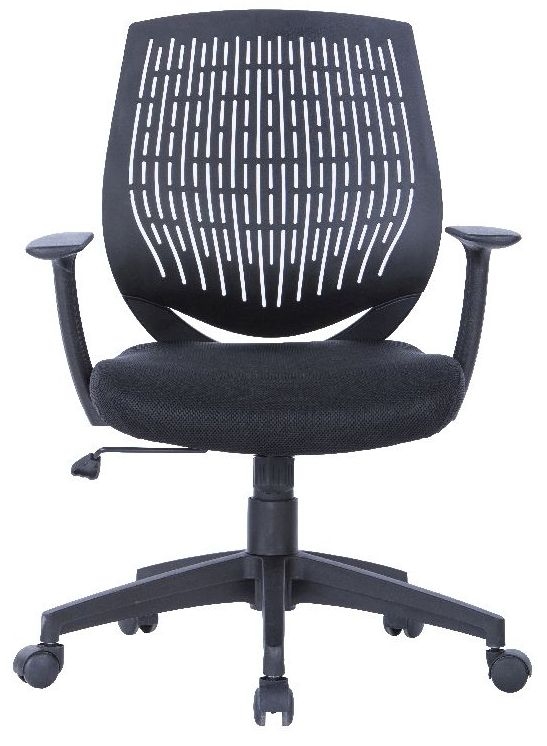 Alphason Malibu Black Task Operator Chair With Arms - AOC5460BLK