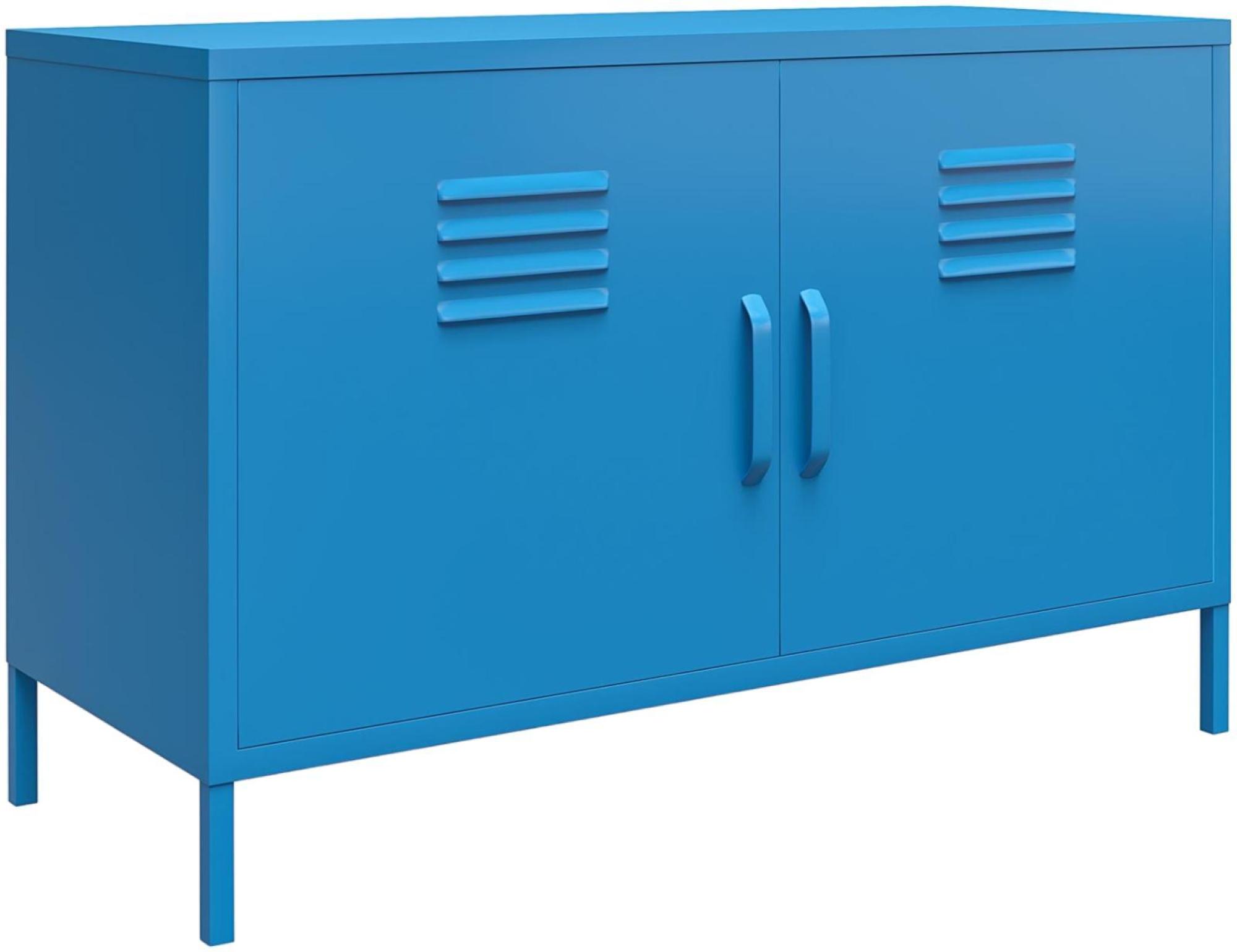 Alphason Novogratz Cache Blue Locker Accent Sideboard - 2 Doors - 4012810COMNUK
