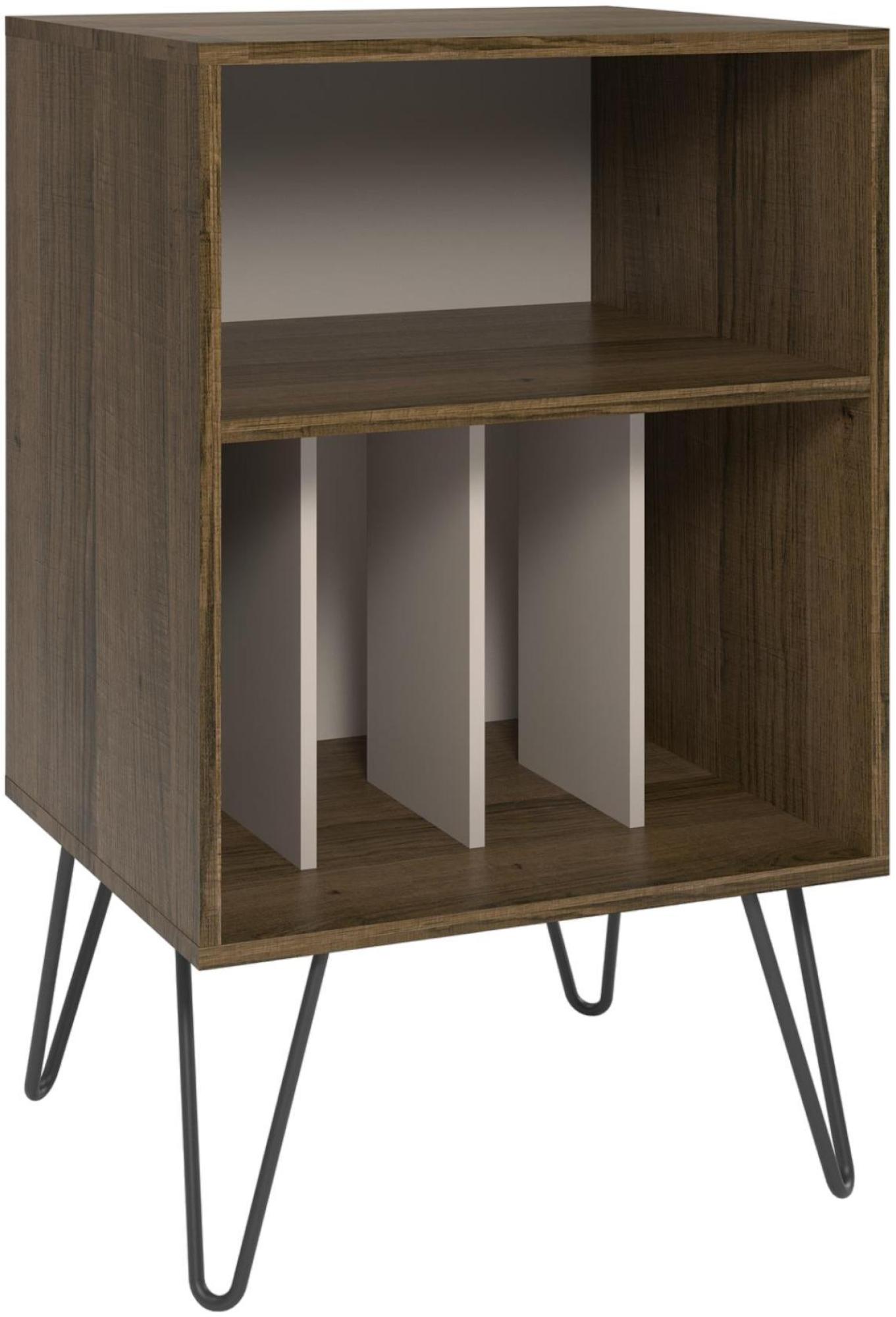Alphason Concord Turntable Stand in Brown Oak and White - 1324322COMUK