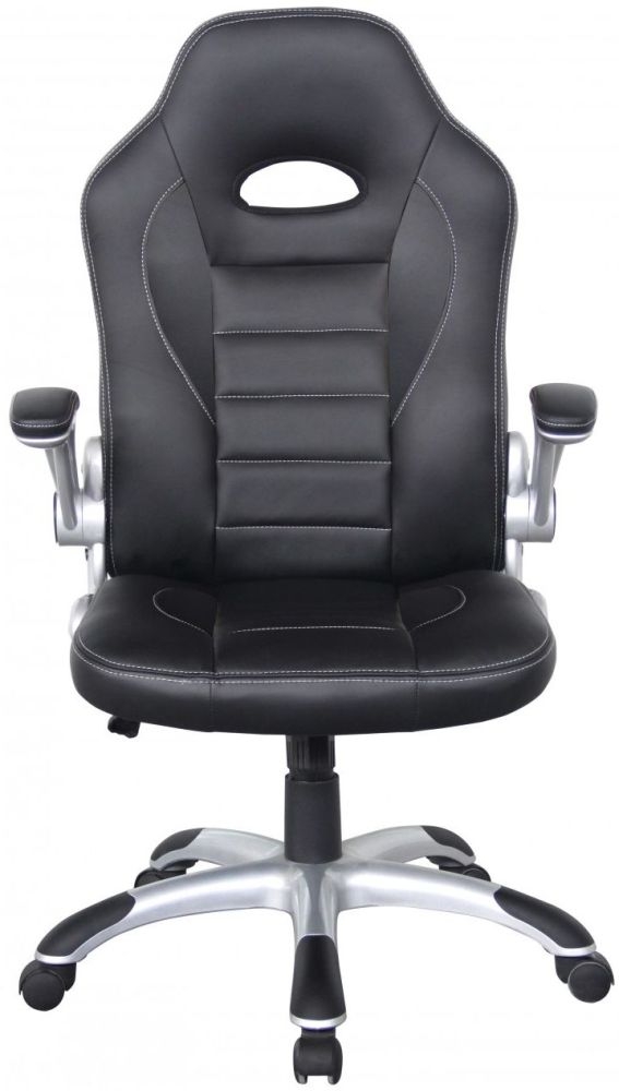 Alphason Talladega Black Leather Racing Style Executive Chair