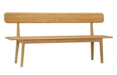Product photograph of Hudson Oak Dining Bench from Choice Furniture Superstore