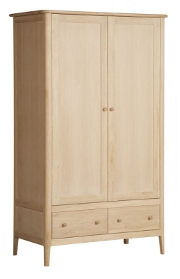 Product photograph of Hudson Oak Wardrobe from Choice Furniture Superstore