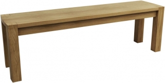 Product photograph of Goliath Oak Dining Bench For 119cm Table from Choice Furniture Superstore