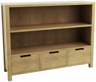 Product photograph of Sims Oak Display Unit from Choice Furniture Superstore