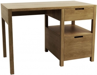Product photograph of Sims Oak Writing Desk from Choice Furniture Superstore
