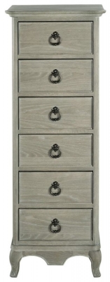 Product photograph of Willis And Gambier Camille Oak 6 Drawer Tallboy Chest from Choice Furniture Superstore