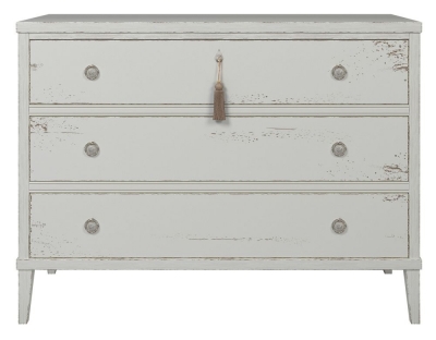Image of Willis and Gambier Atelier Distressed White 3 Drawer Chest
