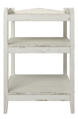 Image of Willis and Gambier Atelier Distressed White Open Bedside Cabinet