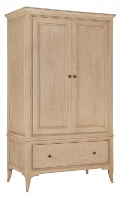 Product photograph of Willis And Gambier Toulon Oak 2 Door 1 Drawer Double Wardrobe from Choice Furniture Superstore