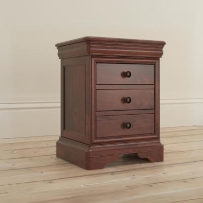 Product photograph of Willis And Gambier Antoinette Cherrywood 3 Drawer Bedside Cabinet from Choice Furniture Superstore