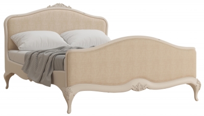 Image of Willis and Gambier Ivory Upholstered Bedstead