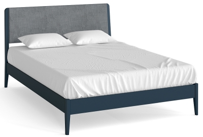 Product photograph of Capri Blue 5ft King Size Bed Low Foot End With Panelled Headboard from Choice Furniture Superstore
