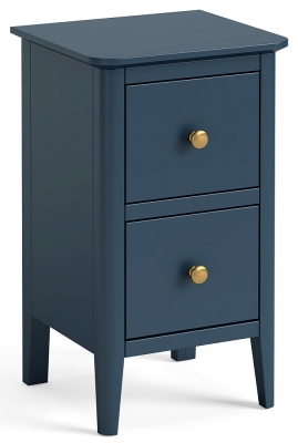 Product photograph of Capri Blue Narrow Bedside Cabinet - 35cm With 2 Drawers from Choice Furniture Superstore