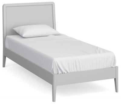 Capri Silver Grey 3ft Single Bed, Low Foot End with Panelled Headboard