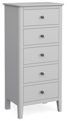 Product photograph of Capri Silver Grey Tallboy Chest With 5 Drawers from Choice Furniture Superstore