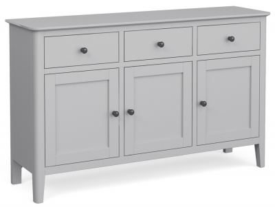 Product photograph of Stowe Silver Grey Large Sideboard With 3 Doors And 3 Drawers from Choice Furniture Superstore