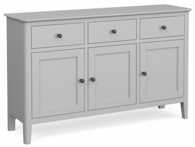 Capri Silver Grey Large Sideboard with 3 Doors and 3 Drawers