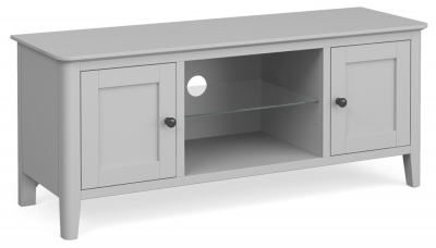 Product photograph of Capri Silver Grey Large Tv Unit 120cm With Storage For Television Upto 43in Plasma from Choice Furniture Superstore