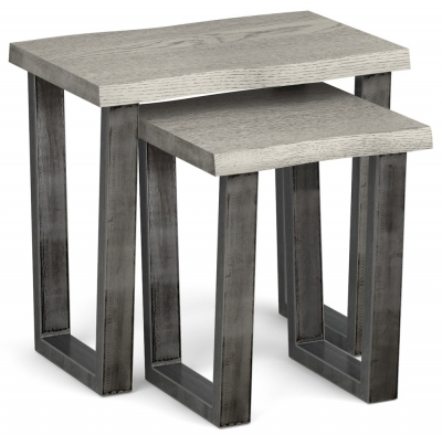 Product photograph of Brooklyn Grey Oak Nest Of 2 Tables from Choice Furniture Superstore