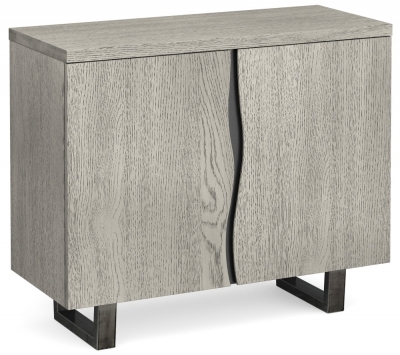 Dalston Grey Oak 90cm Small Sideboard with 2 Doors