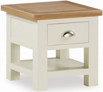 Product photograph of Clearance - Brady Buttermilk Painted Lamp Table - Fs349 from Choice Furniture Superstore