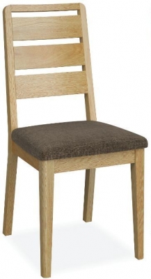 Product photograph of Shaker Oak Dining Chair Ladder Back With Padded Seat Sold In Pairs from Choice Furniture Superstore