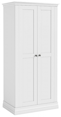 Product photograph of Helston White 2 Door Wardrobe from Choice Furniture Superstore