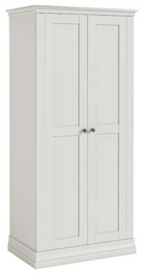 Product photograph of Bordeaux Cotton White 2 Door Hanging Wardrobe from Choice Furniture Superstore